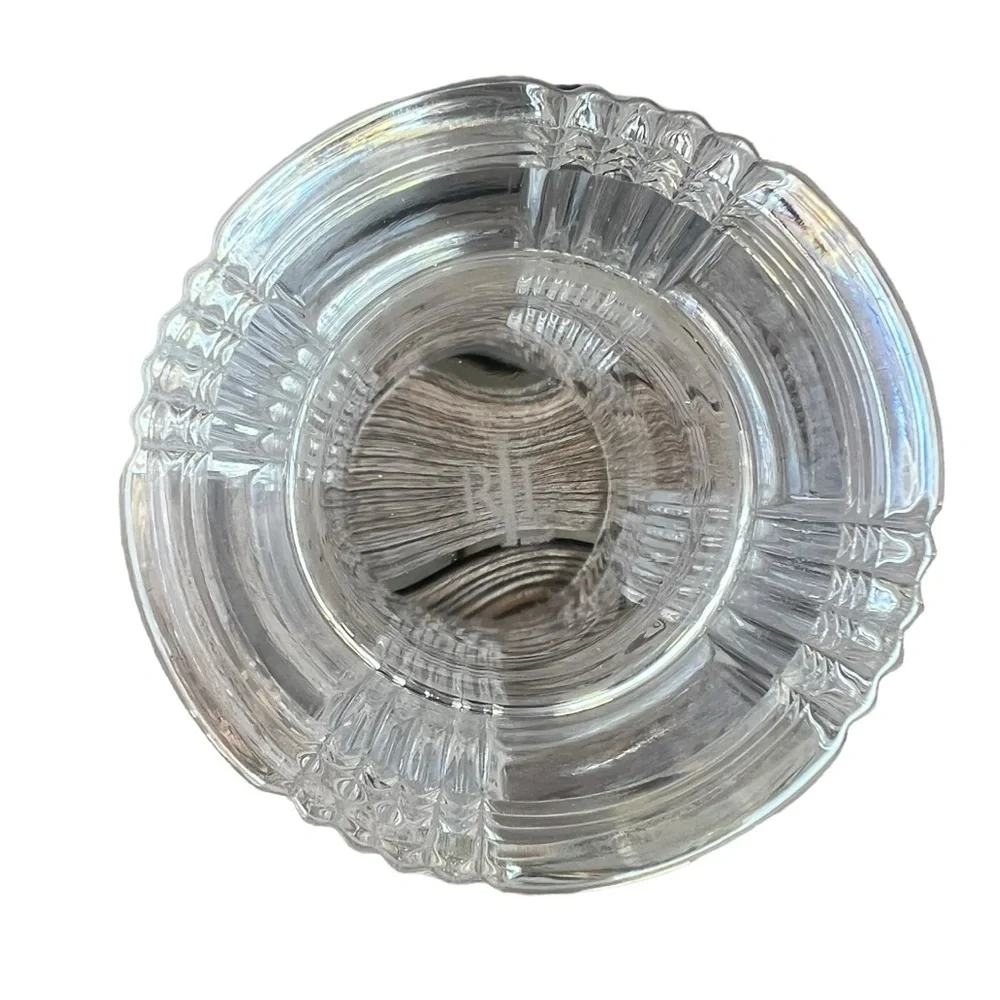 Ralph Lauren Glen Plaid Highball Heavy Bottom Glass 6 1/4” Signed Replacement